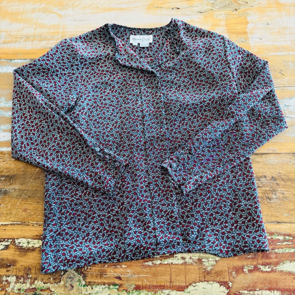 OSCAR DE LA RENTA Patterned Blouse